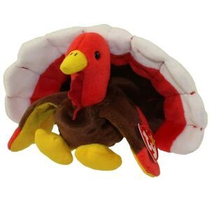 Gobbles the Turkey . TY Beanie Buddies . Vintage . Rare & Retired